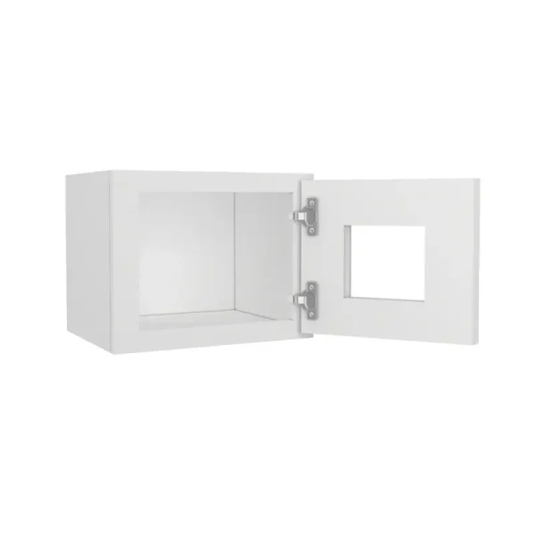 Glass Door Wall Cabinet - 15"W x 12"H