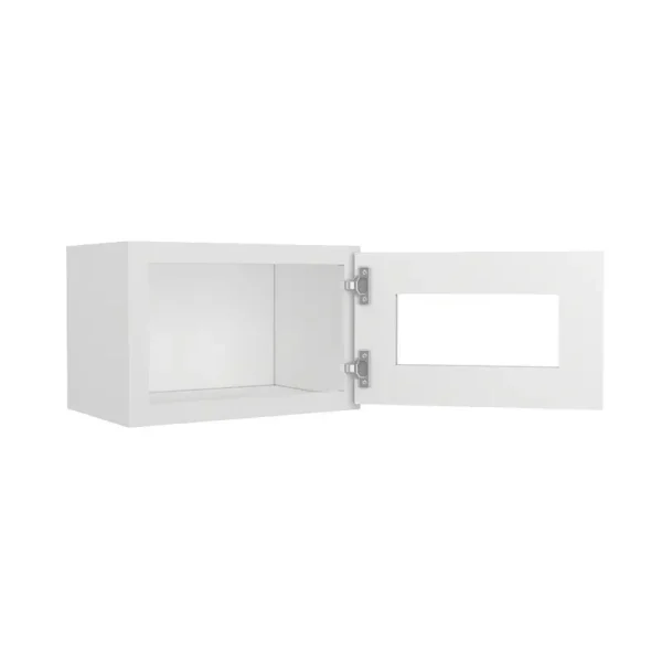 Glass Door Wall Cabinet - 18"W x 12"H