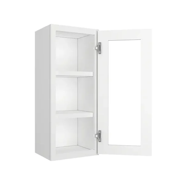 Glass Door Wall Cabinet - 15"W x 36"H