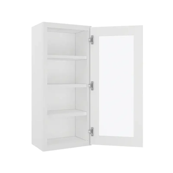 Glass Door Wall Cabinet - 18"W x 42"H