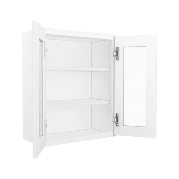Glass Door Wall Cabinet - 24"W x 30"H