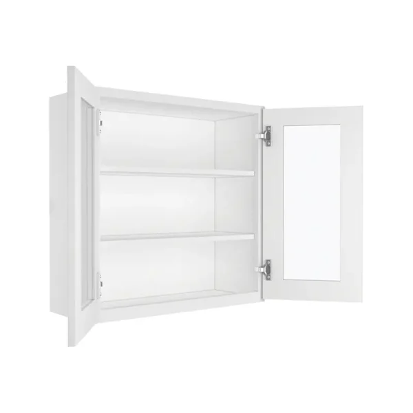 Glass Door Wall Cabinet - 30"W x 30"H