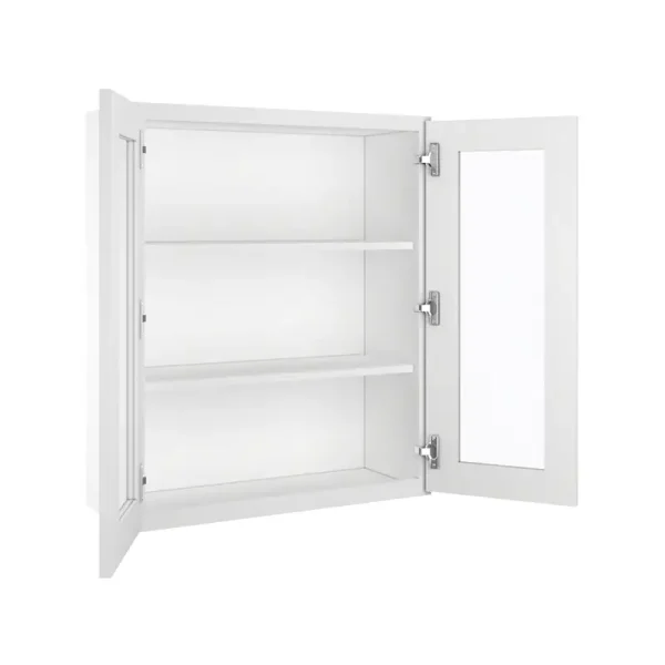 Glass Door Wall Cabinet - 30"W x 36"H
