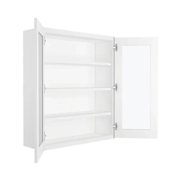 Glass Door Wall Cabinet - 36"W x 42"H