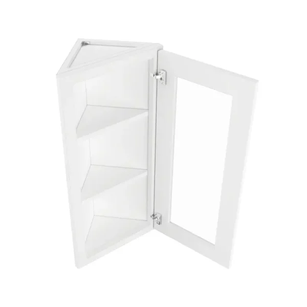 Angle Glass Door Wall Cabinet - 12"W x 30"H