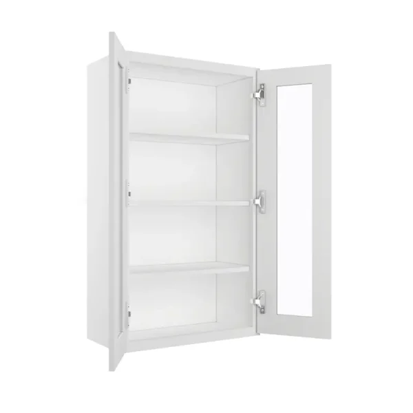 Glass Door Wall Cabinet - 24"W x 42"H